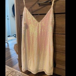 Lulus XL white sequin party